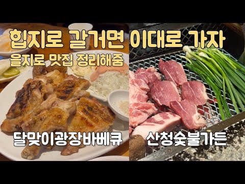 을지로 맛집 브이로그 산청숯불가든부터 달맞이광장바베큐까지 역대급 식도락 여행🔥