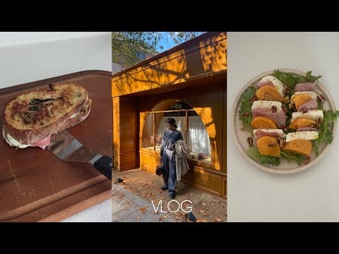 일상vlog. 해방촌 핫한 블레스브런치바, 더바넷쇼룸, 샌드위치레시피, 당근튀김, 가을엔 단감 샐러드 🍊