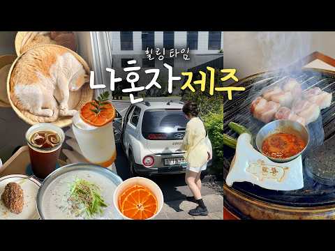 한라산이 목적이었던 제주여행🏝️ 혼밥 가능한 흑돼지집. 모찌마루. 애월 카페 투어. 귤농장. 나 혼자 제주🐳
