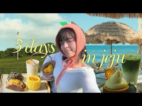 korea vlog | 3-days in jeju, aesthetic stays, cafe hopping, what I ate 🍊🥐