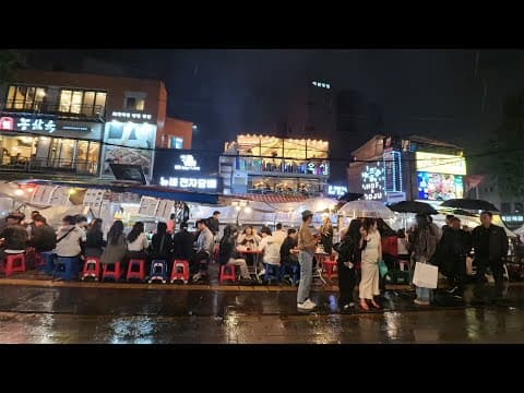 Seoul Jongno - Drinking in the rain: The closest you can get