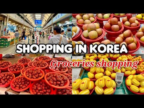 Shopping in Korea 🇰🇷 vlog, Grocery shopping with prices 🛍️ Fruit and Vegetable Market in Korea 