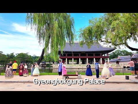 경복궁 한복 입은 외국인들 🇰🇷 서울에서 가장 인기 있는 궁궐 산책 | A Walk for Foreigners in Hanbok at Gyeongbokgung Palace