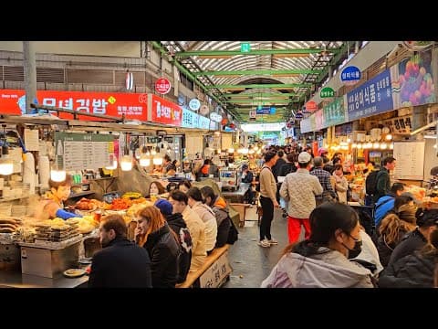 Seoul KOREA - Gwangjang Market Street 2024 [Travel Vlog]