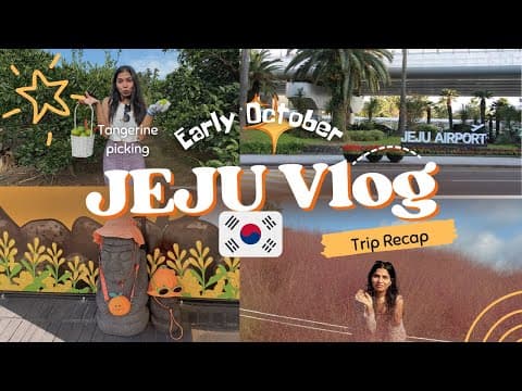 3-Day Trip to Jeju Island Without a Car | Early Oct | Tangerine Field, Aesthetic Cafés, Korea Vlog🇰🇷
