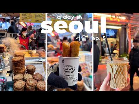1 Day in Seoul 🏙️ | Gwangjang Market, Seongsu-dong, Seoul Sky & Starfield Library