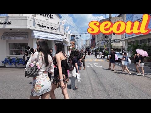Seongsu-dong Cafe Street Walking Tour. Seoul City Korea 4k City Tour