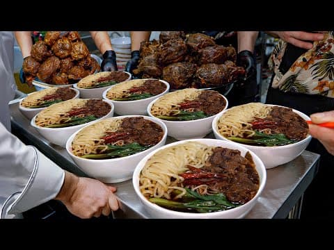 면요리 끝판왕!! 한국인 최애 고기듬뿍 국수 요리 몰아보기 TOP 5 Legendary Korean Meat Bomb Noodles / Korean street food