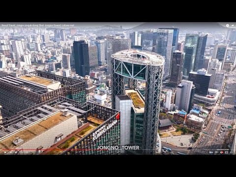 Seoul Travel, Jongno,anguk-dong (feat Jongno-Tower)  종로일대 , 종로타워,안국동 | drone reel