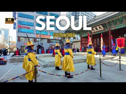 Visiting Deoksugung Palace in SEOUL Korea | Seoul Walking Tour