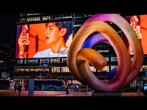 [SomeWhereMove] Autumn Night at Gwanghwamun | Seoul Lights & Billboards | Oct 2025
