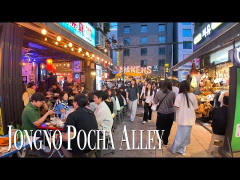 Is This for Real?! Massive Crowd at Jongno Pocha Alley+Ikseon-dong Cafe Street | Seoul Walk | 4K HDR