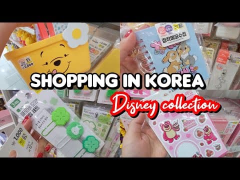 Shopping in korea 🇰🇷 vlog, Disney collection💕 Cute memo pads, stickers & pouch🧸Toy story collection 