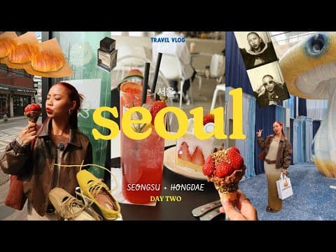 DAY 2 IN SEOUL 🇰🇷 | Exploring Seongsu, shopping in Korea, street food & Hongdae