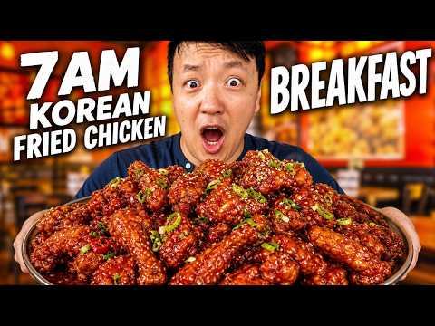 7am KOREAN FRIED CHICKEN BREAKFAST | ULTIMATE Korean Fried Chicken Tour  in Seoul South Korea