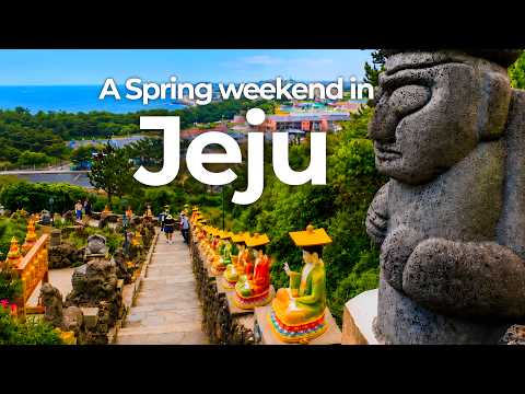 Jeju on a spring weekend | Silent Vlog | Nature, Trails, flowers, food | South Korea Travel Vlog