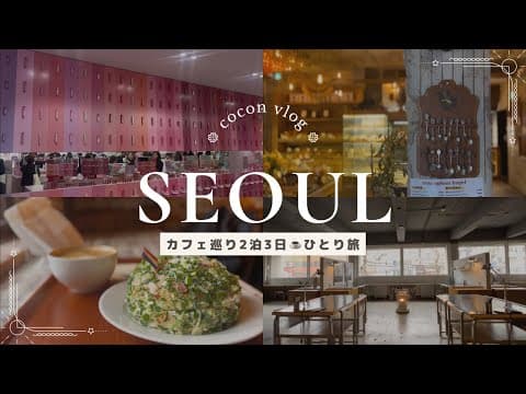 【韓国vlog】カフェ＆一人飯2泊3日ひとり旅☕️漢江夜景が絶景のカフェ☕️ヨンフィ｜聖水｜弘大｜明洞｜費用公開👛 서울｜카페［KORsub］