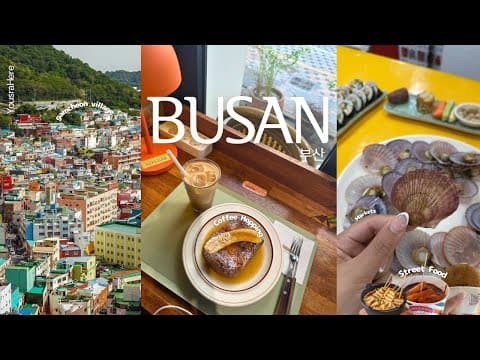 Alone in Busan Travel Vlog 🌊 | Eating & Exploring: Cafés, Beaches, Local Markets, Gamcheon Village