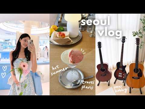 seoul vlog 🎸 learning bass guitar, strength training, brand events, visiting america soon
